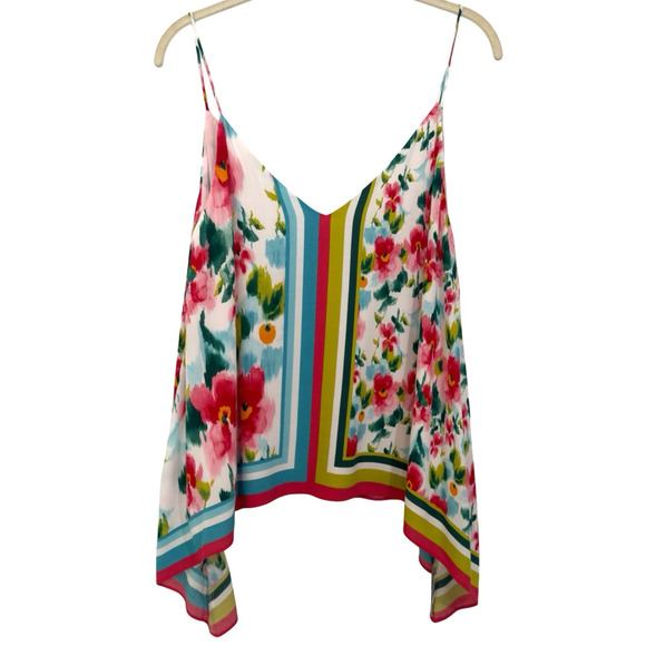 Zara Tops - Zara Floral Print Spaghetti Strap Handkerchief Blouse Women Size Small Oversized